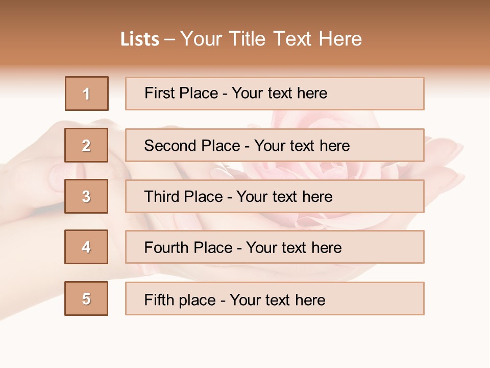 White Salon Manicure PowerPoint Template