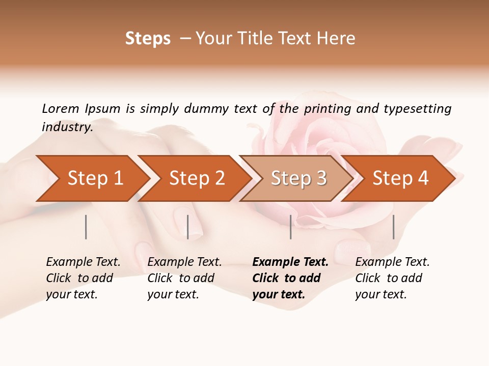 White Salon Manicure PowerPoint Template