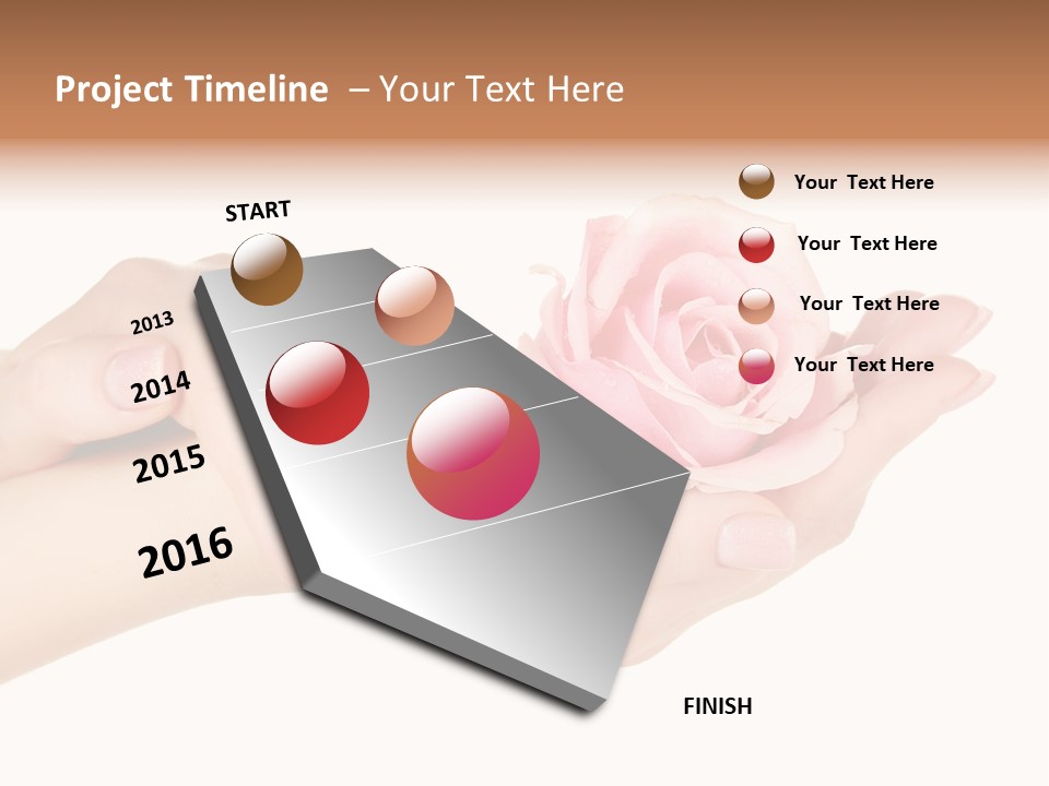 White Salon Manicure PowerPoint Template