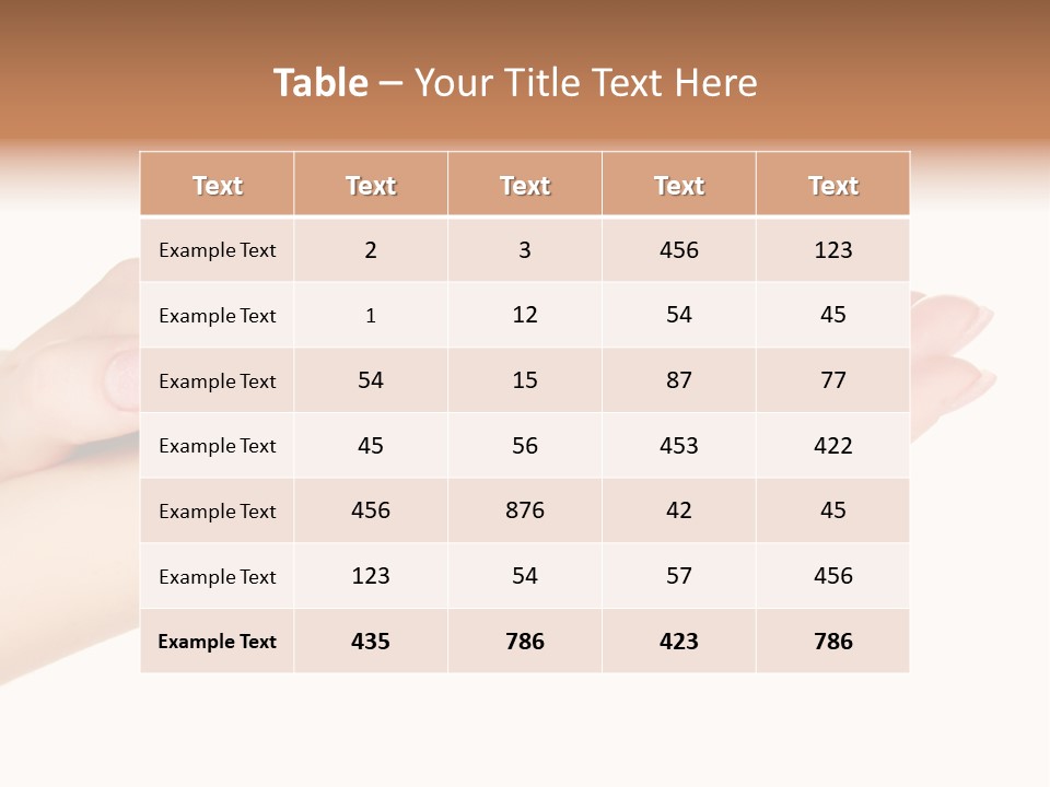 White Salon Manicure PowerPoint Template