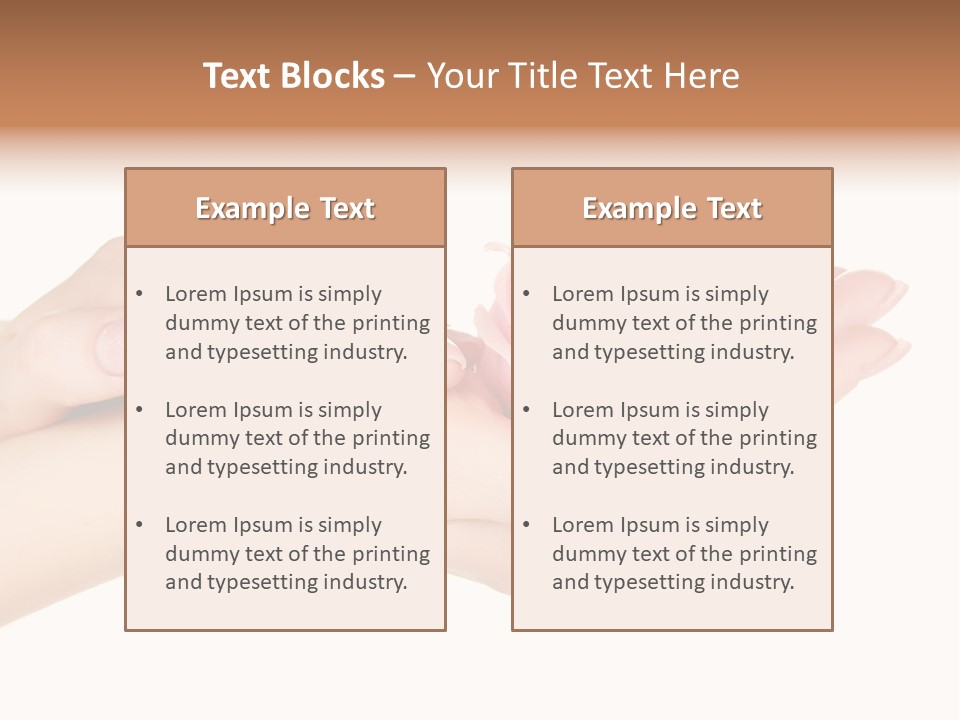 White Salon Manicure PowerPoint Template