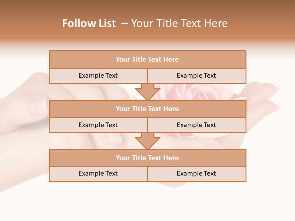 White Salon Manicure PowerPoint Template