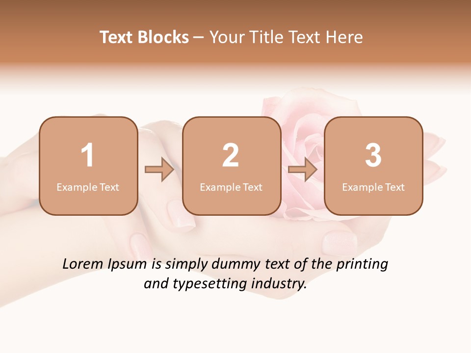 White Salon Manicure PowerPoint Template