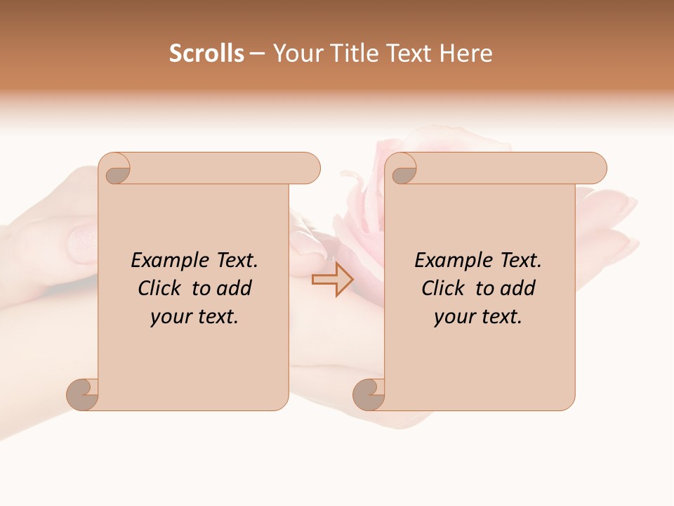 White Salon Manicure PowerPoint Template