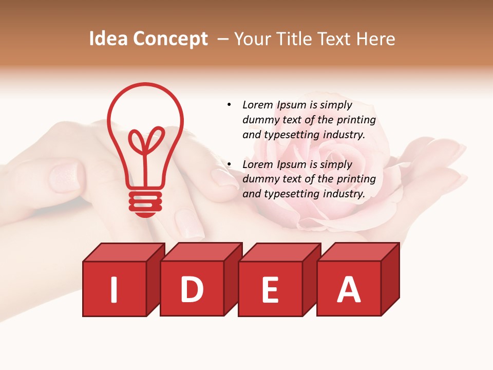 White Salon Manicure PowerPoint Template