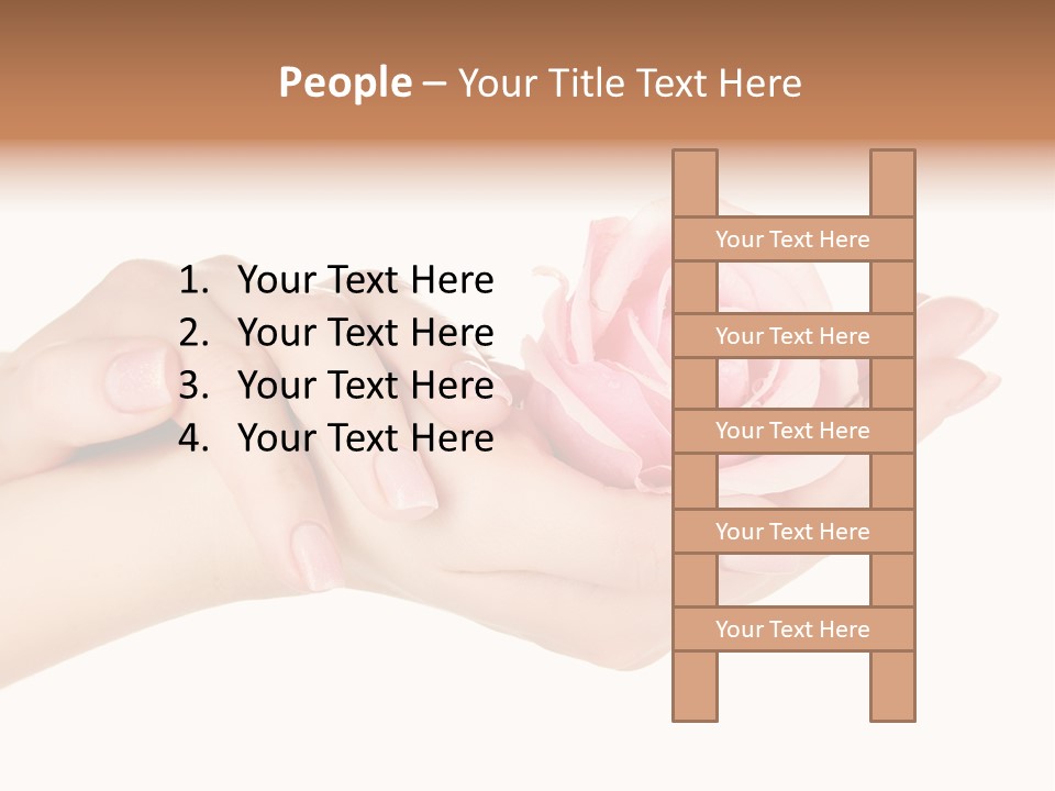 White Salon Manicure PowerPoint Template