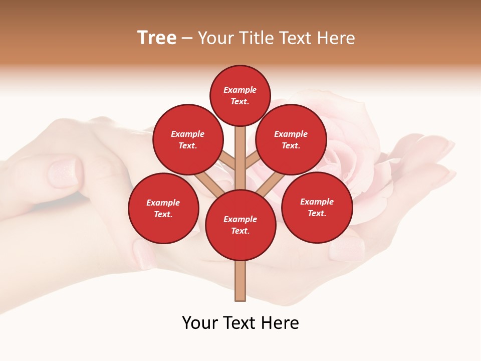 White Salon Manicure PowerPoint Template