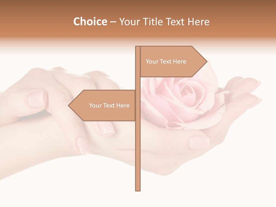 White Salon Manicure PowerPoint Template