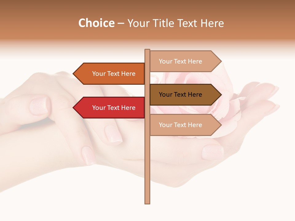 White Salon Manicure PowerPoint Template