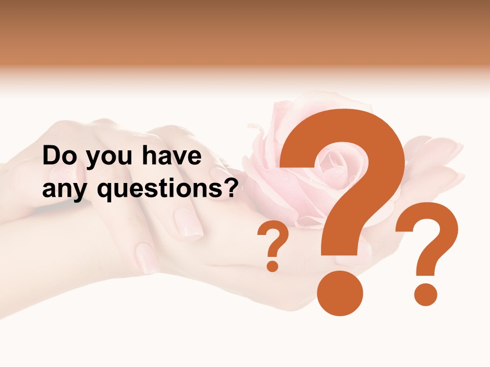 White Salon Manicure PowerPoint Template