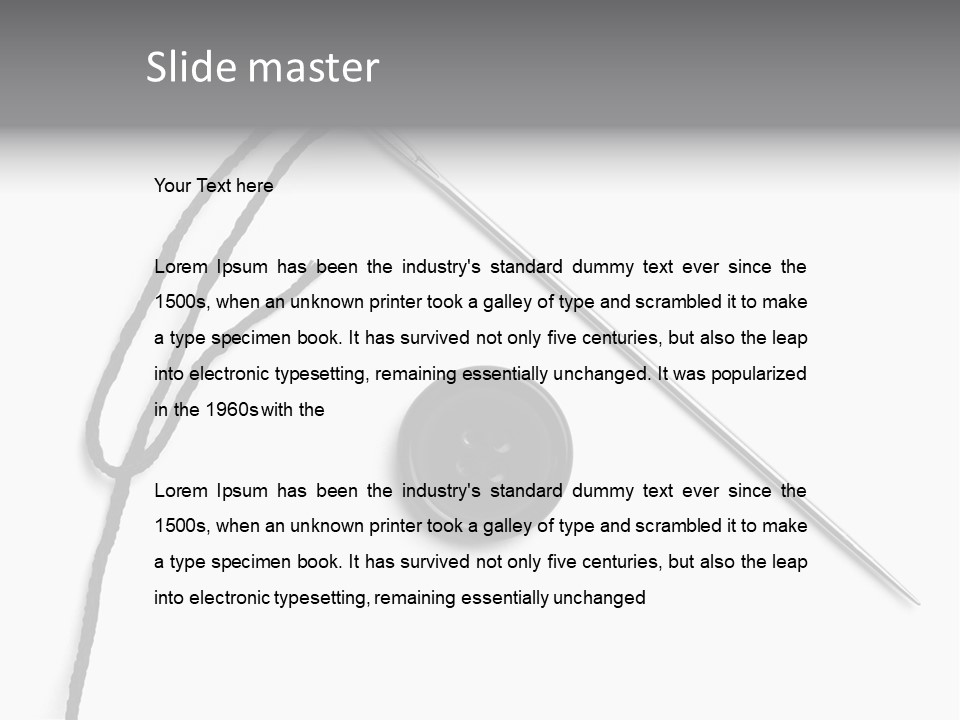 String Closeup Work PowerPoint Template