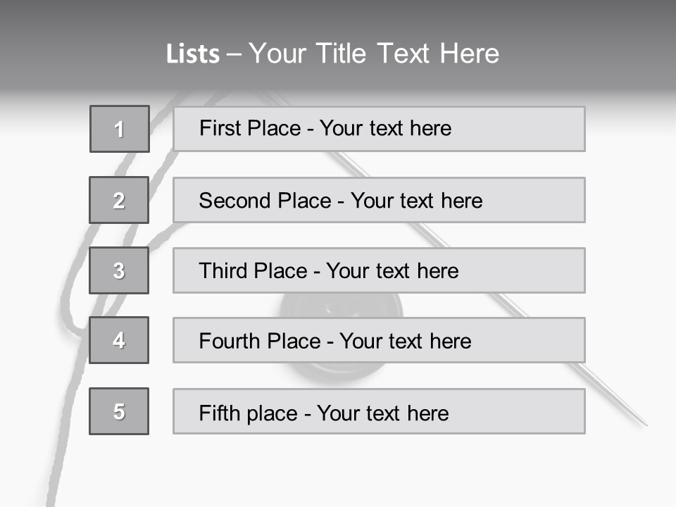 String Closeup Work PowerPoint Template