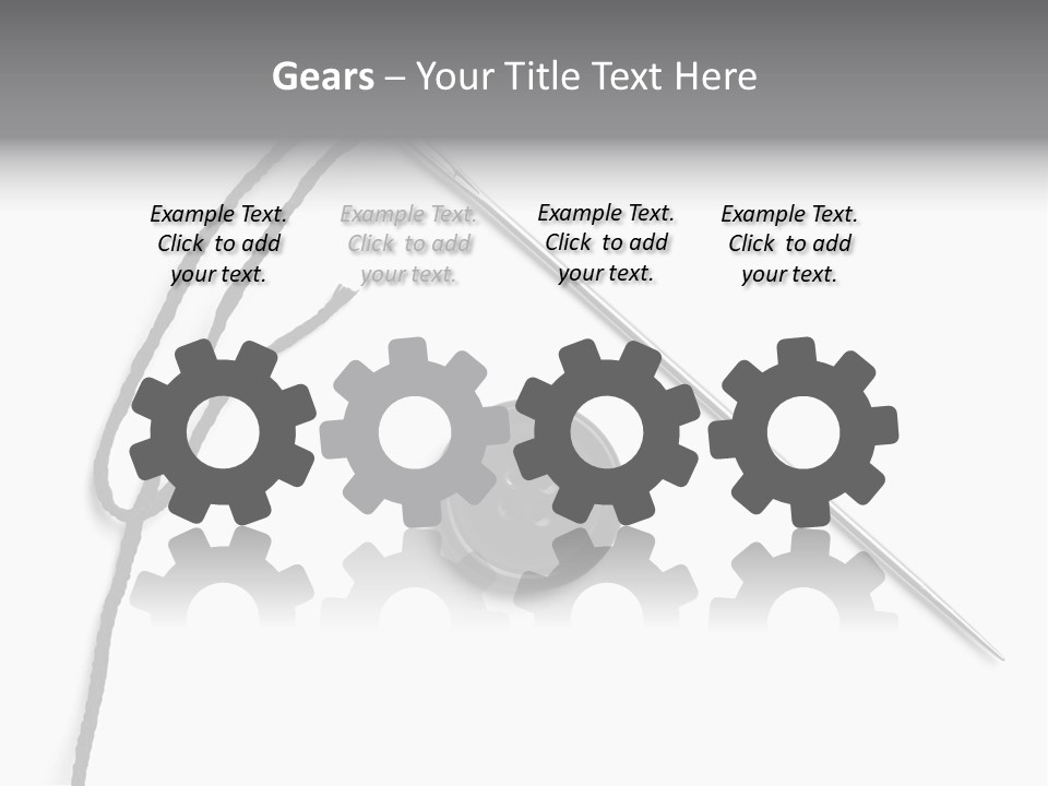 String Closeup Work PowerPoint Template