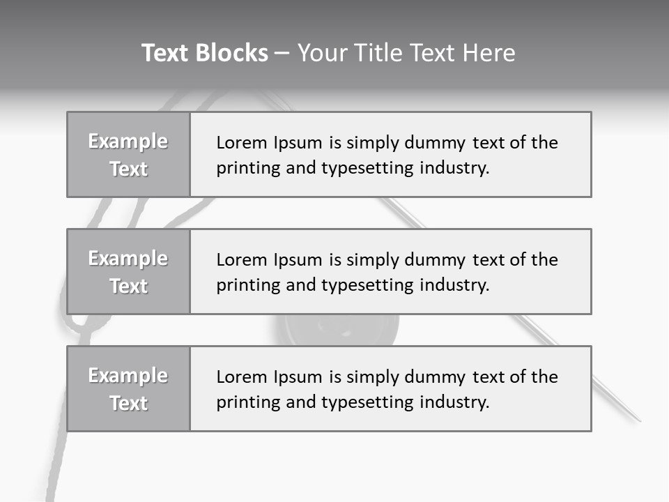 String Closeup Work PowerPoint Template