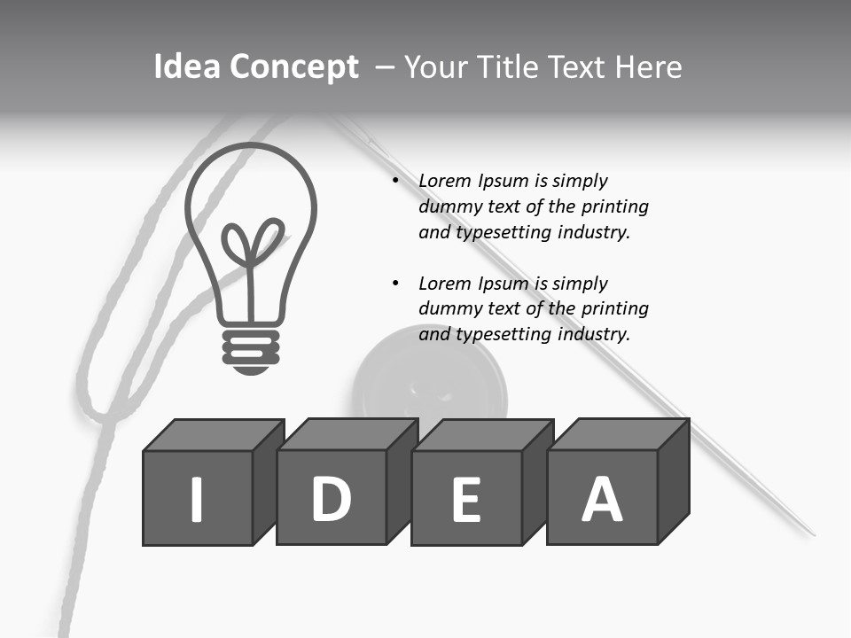 String Closeup Work PowerPoint Template