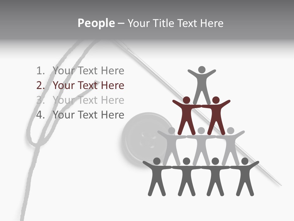 String Closeup Work PowerPoint Template