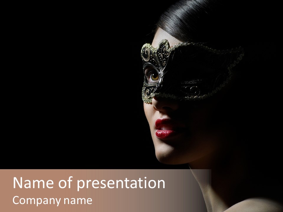 Mask Only Head PowerPoint Template