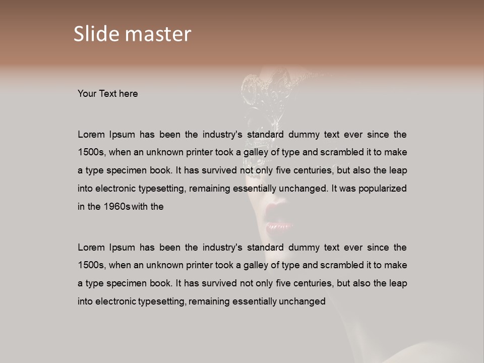 Mask Only Head PowerPoint Template