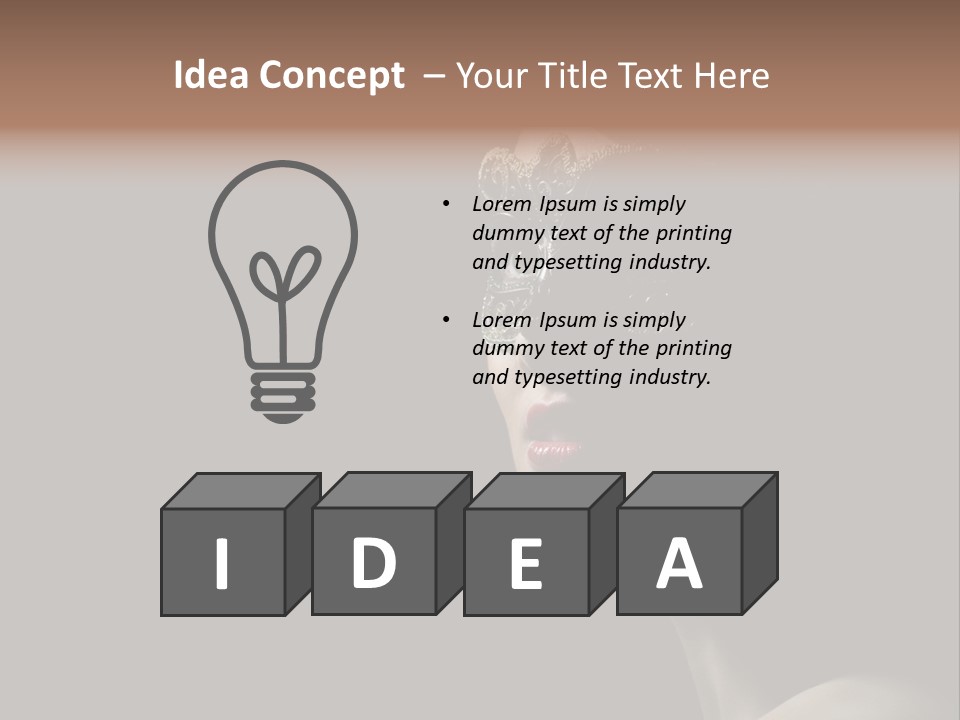 Mask Only Head PowerPoint Template