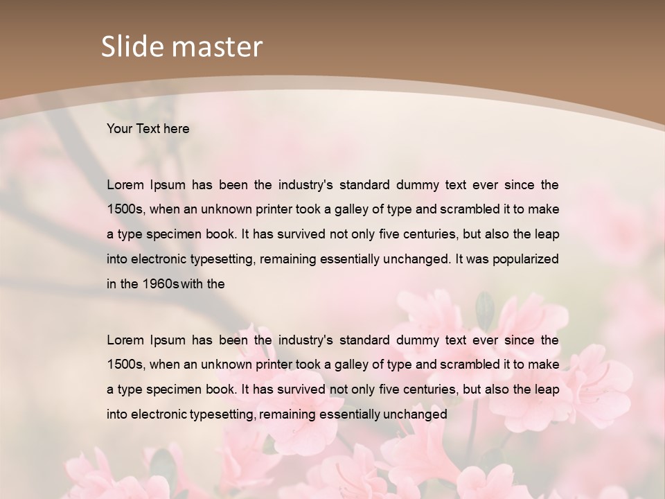 Selective Focus Pink Nature PowerPoint Template