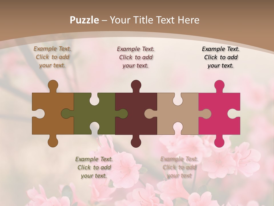 Selective Focus Pink Nature PowerPoint Template