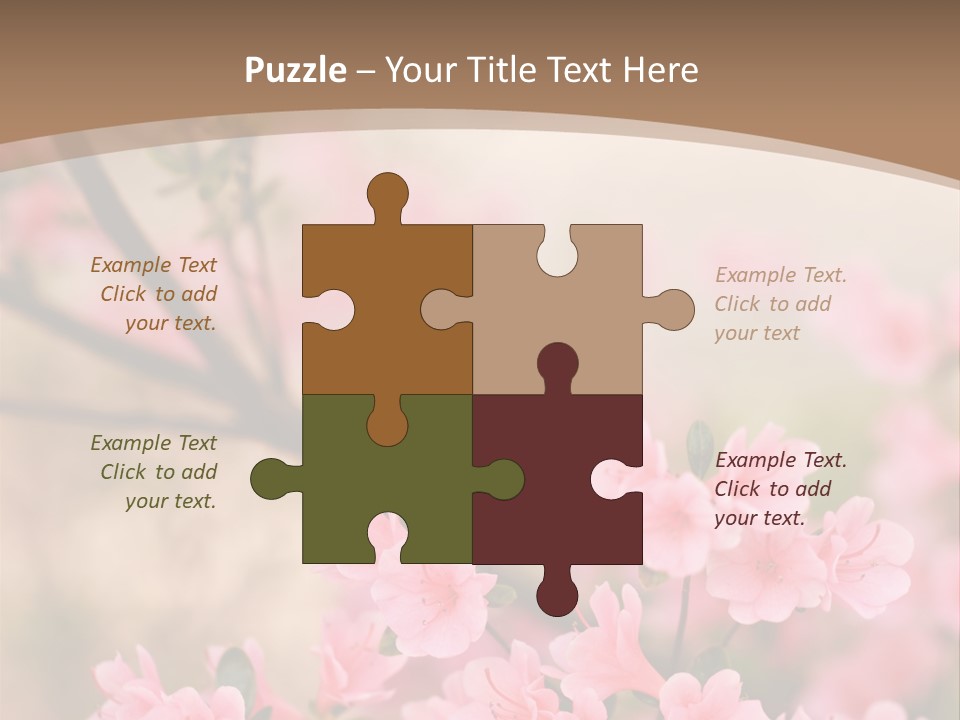 Selective Focus Pink Nature PowerPoint Template