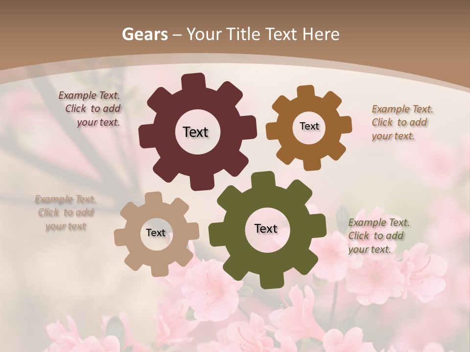 Selective Focus Pink Nature PowerPoint Template