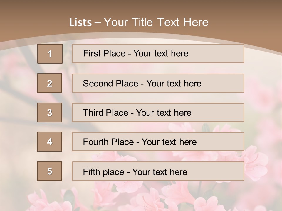 Selective Focus Pink Nature PowerPoint Template