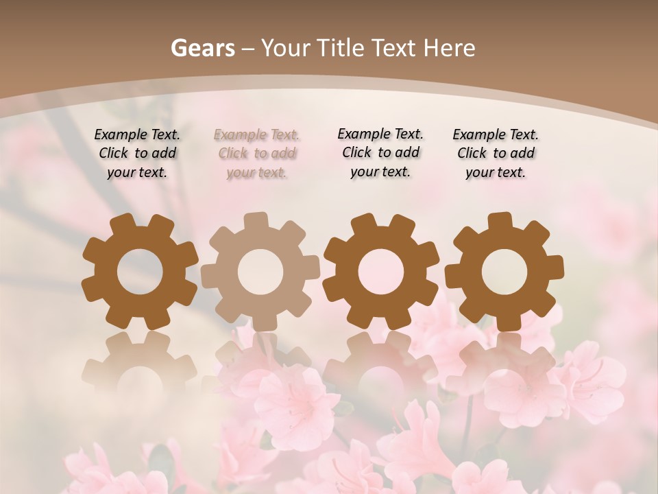 Selective Focus Pink Nature PowerPoint Template