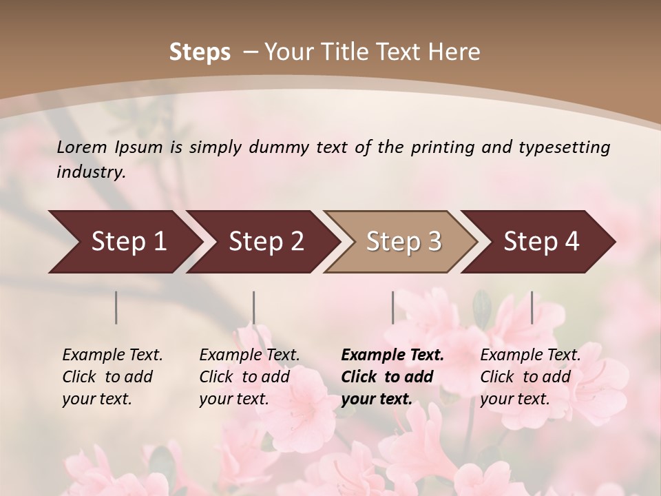 Selective Focus Pink Nature PowerPoint Template