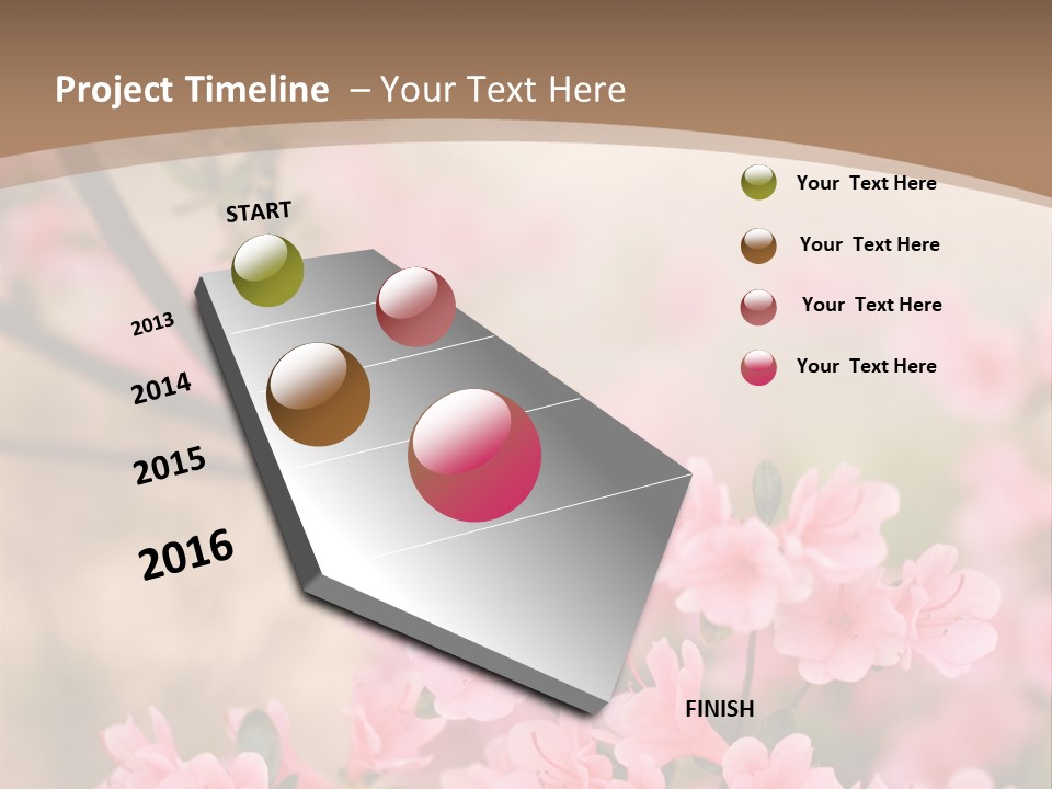 Selective Focus Pink Nature PowerPoint Template