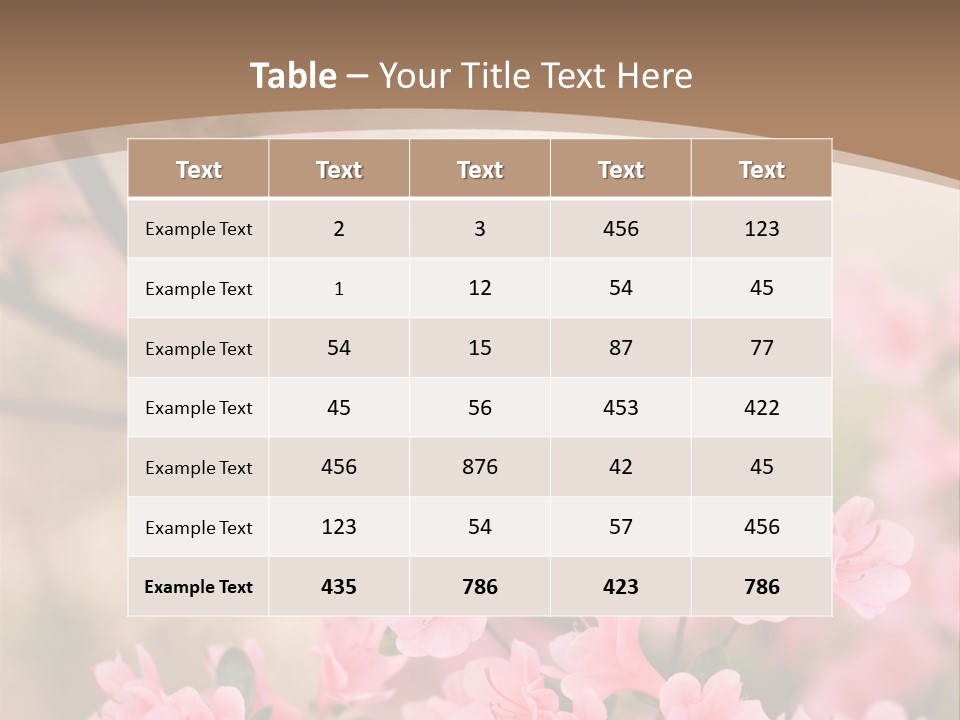 Selective Focus Pink Nature PowerPoint Template