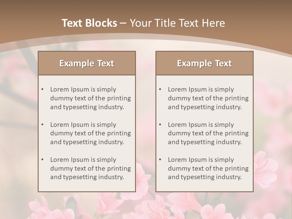 Selective Focus Pink Nature PowerPoint Template