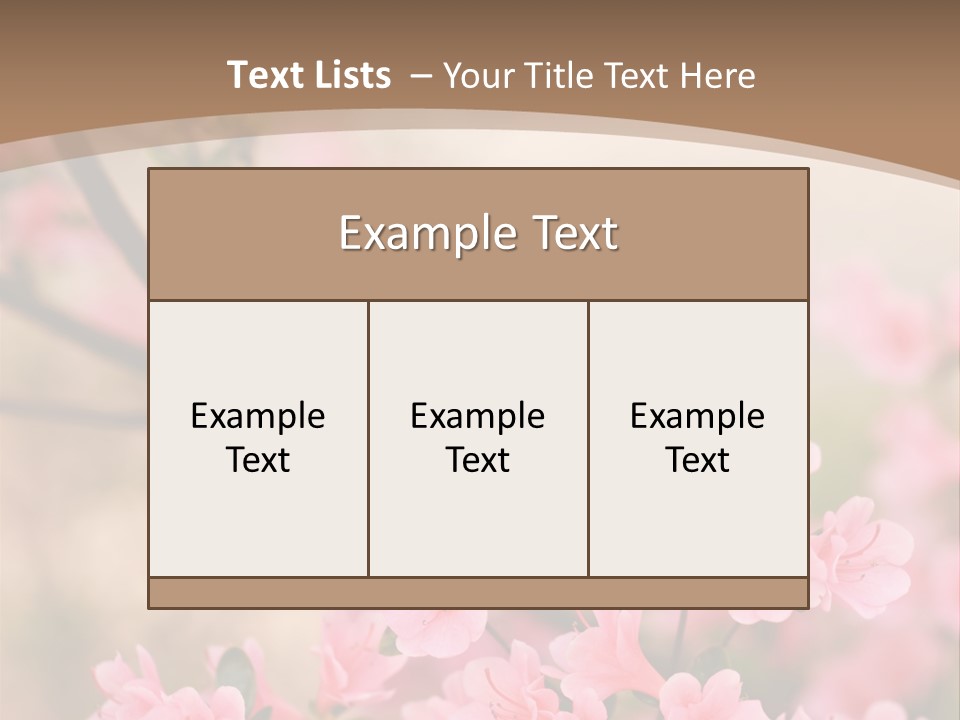 Selective Focus Pink Nature PowerPoint Template
