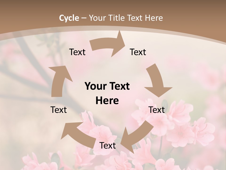 Selective Focus Pink Nature PowerPoint Template