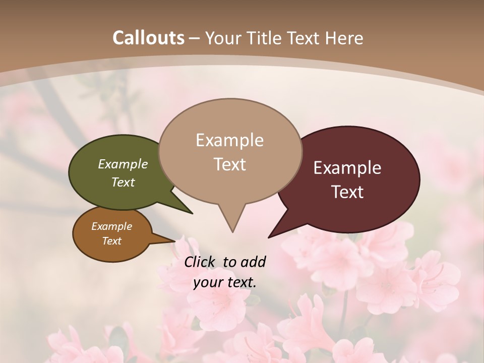 Selective Focus Pink Nature PowerPoint Template