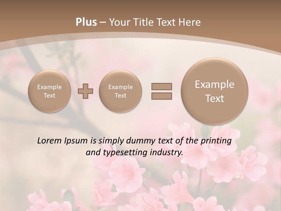 Selective Focus Pink Nature PowerPoint Template