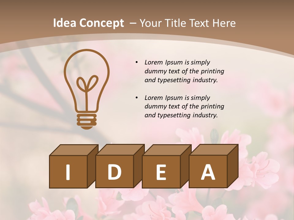 Selective Focus Pink Nature PowerPoint Template