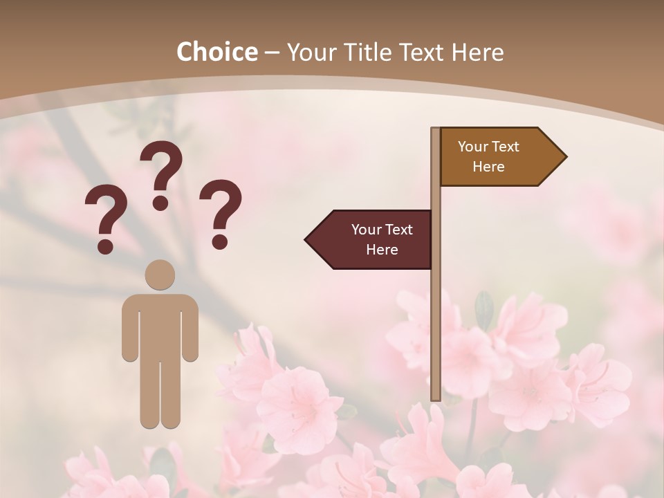 Selective Focus Pink Nature PowerPoint Template