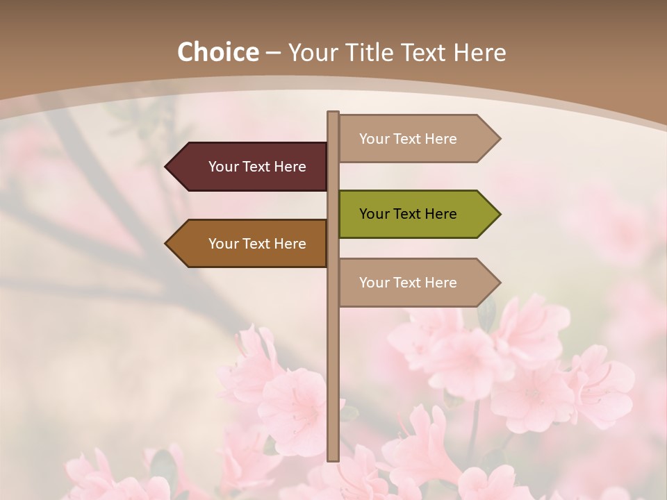 Selective Focus Pink Nature PowerPoint Template