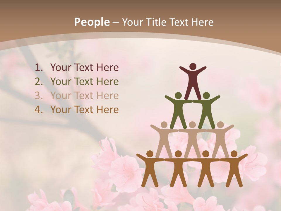 Selective Focus Pink Nature PowerPoint Template