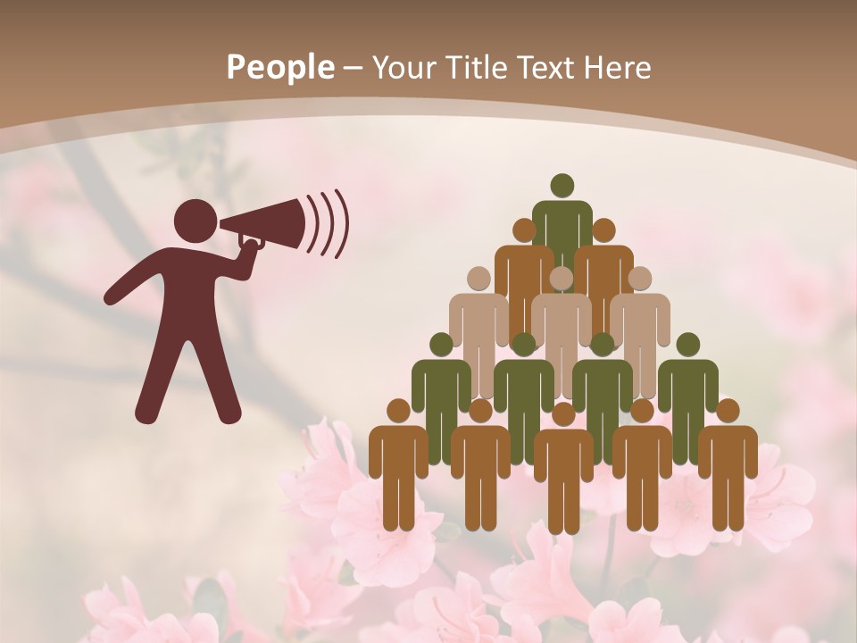 Selective Focus Pink Nature PowerPoint Template