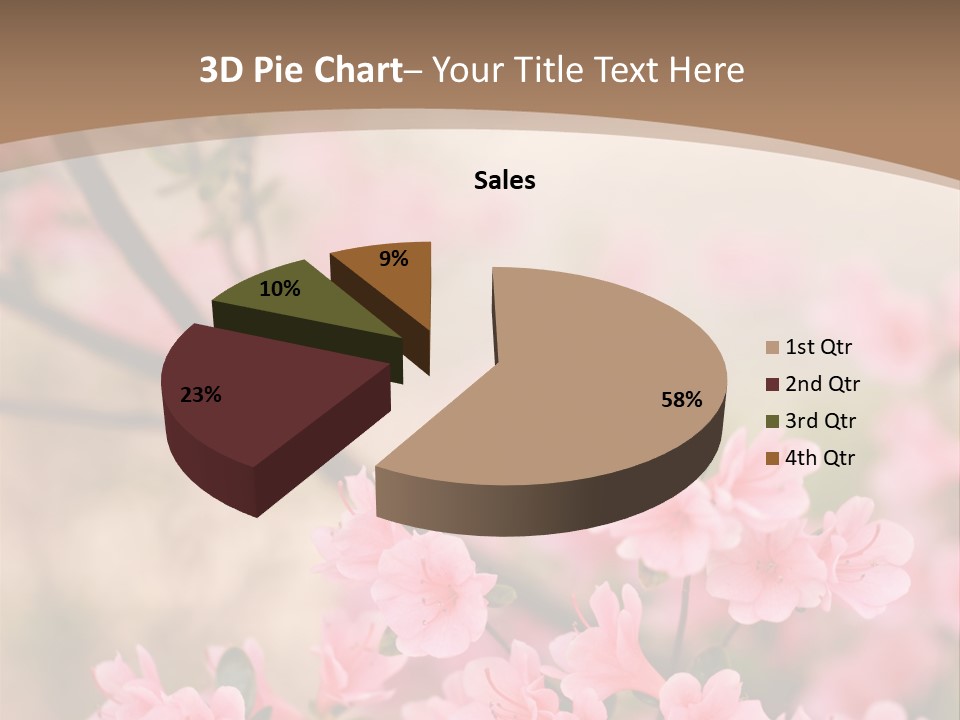 Selective Focus Pink Nature PowerPoint Template