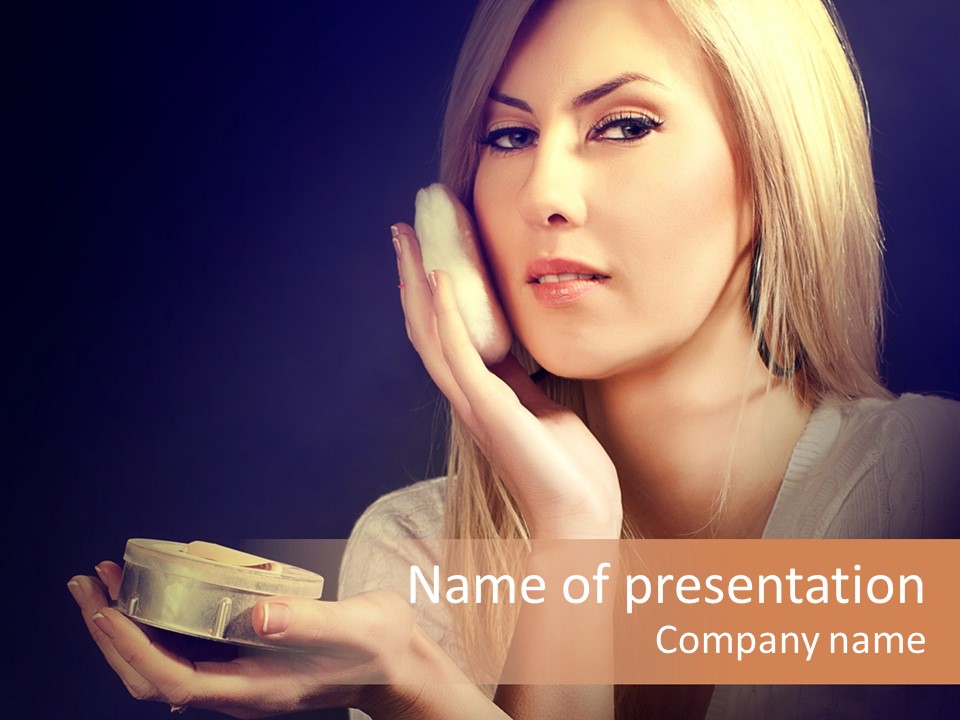 Sensual Portrait Eye PowerPoint Template