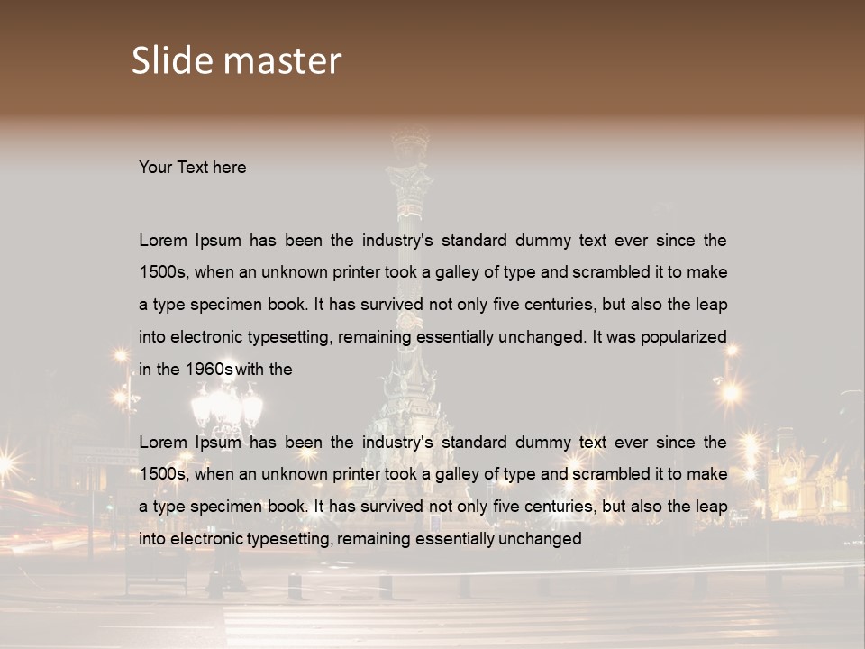 Aged Ramblas Touristic PowerPoint Template