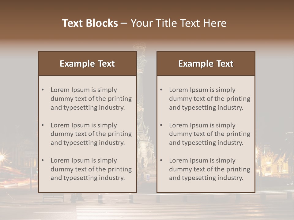 Aged Ramblas Touristic PowerPoint Template