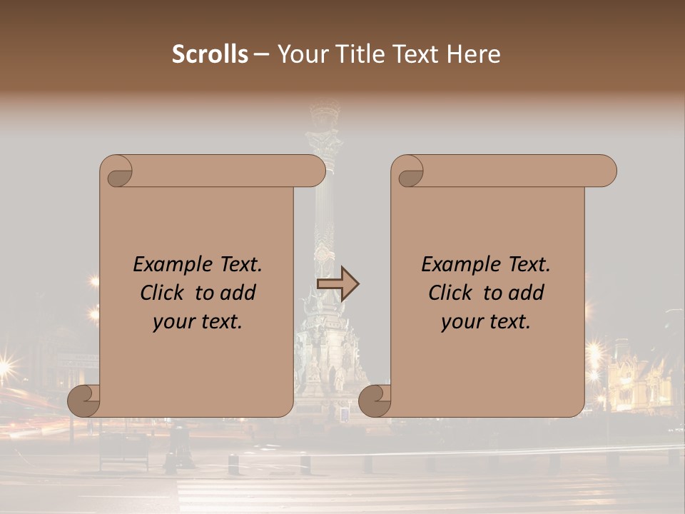 Aged Ramblas Touristic PowerPoint Template