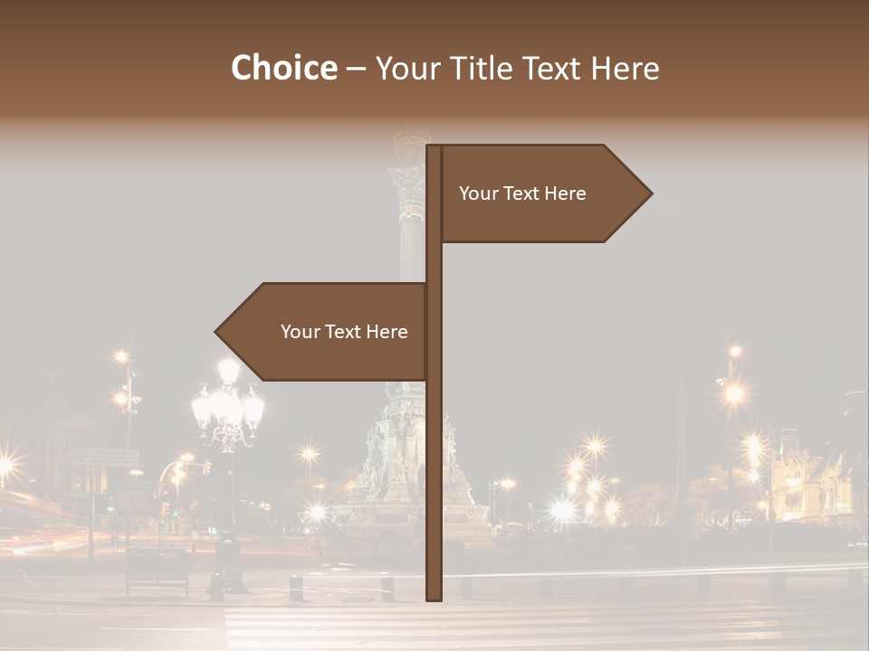 Aged Ramblas Touristic PowerPoint Template