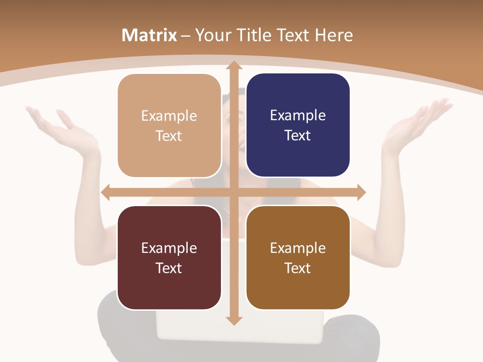 Wireless Lady Person PowerPoint Template