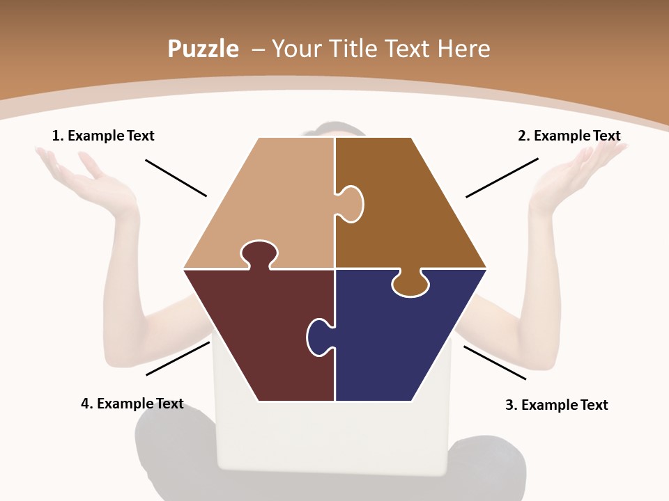 Wireless Lady Person PowerPoint Template